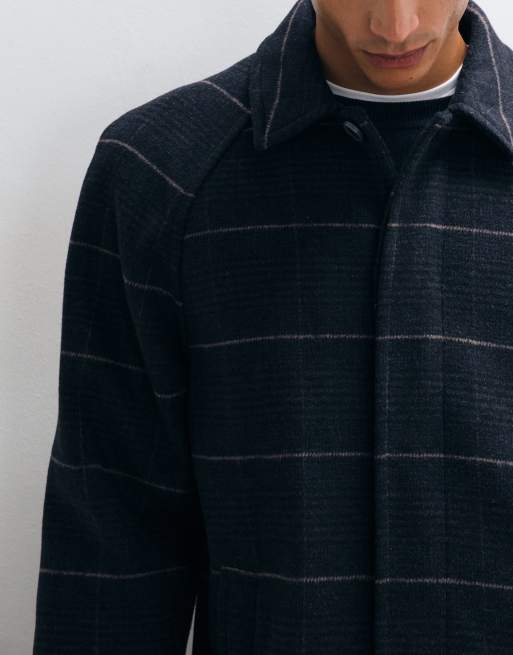 ASOS DESIGN frakke i grå tern med uldlook, 4 af 5
