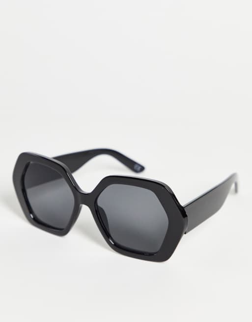 Hexagon shop frame sunglasses