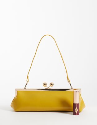 Asos Design Frame Shoulder Bag In Yellow