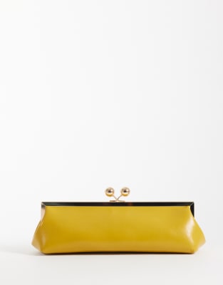 Asos Design Frame Shoulder Bag In Yellow