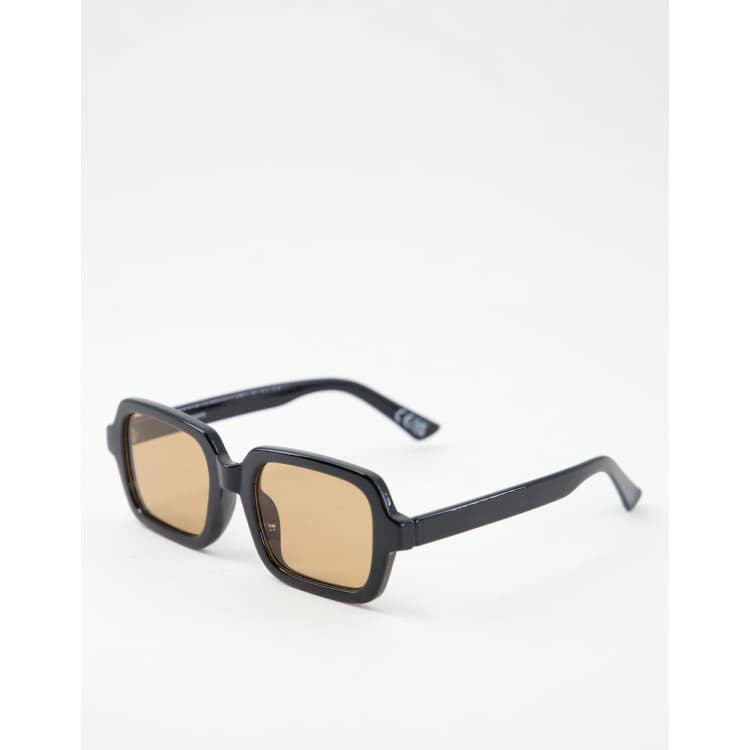 Brown sunglasses shop with black lenses