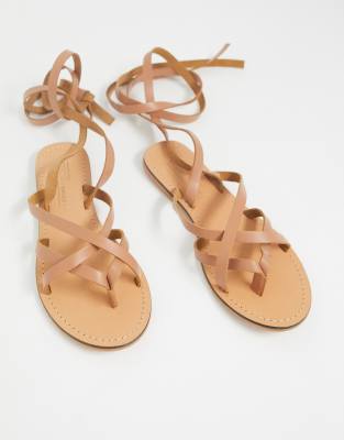 asos leather sandals