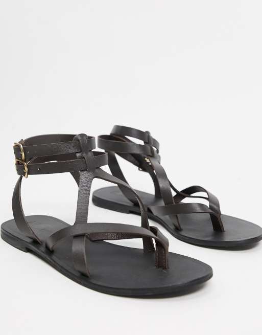 chocolate brown gladiator sandals
