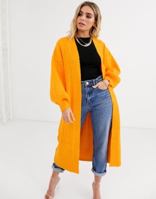 orange cardigan asos