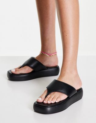 ASOS DESIGN Francesca flatform sandals in black | ASOS