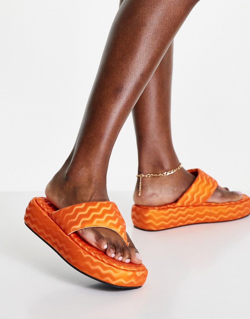 ASOS DESIGN Francesca flatform sandals in orange