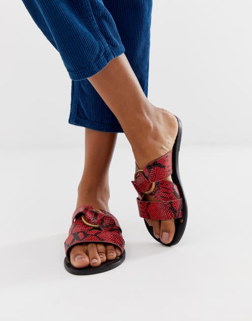 Red sandals asos hot sale