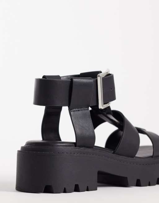ASOS DESIGN - Freddy - Sandales style pêcheur chunky à talon - Noir, 2 de 4