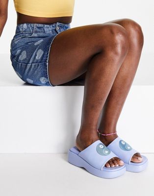 Chaussures Free-spirit - Sandales chunky style années 90 - Bleu pastel