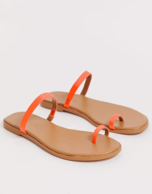 Neon best sale orange sandals