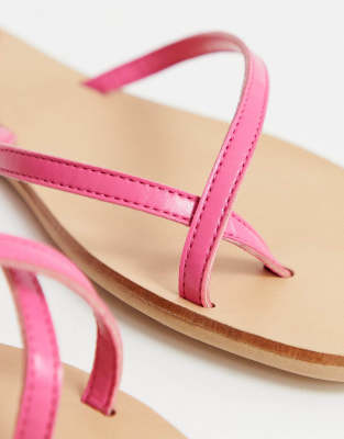 flat sandals pink