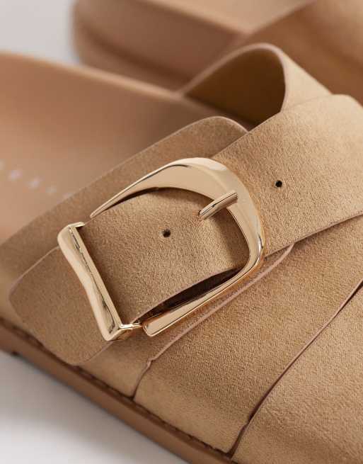 ASOS DESIGN – Freeway – Sandfärgade tofflor med dubbla remmar, 4 av 4