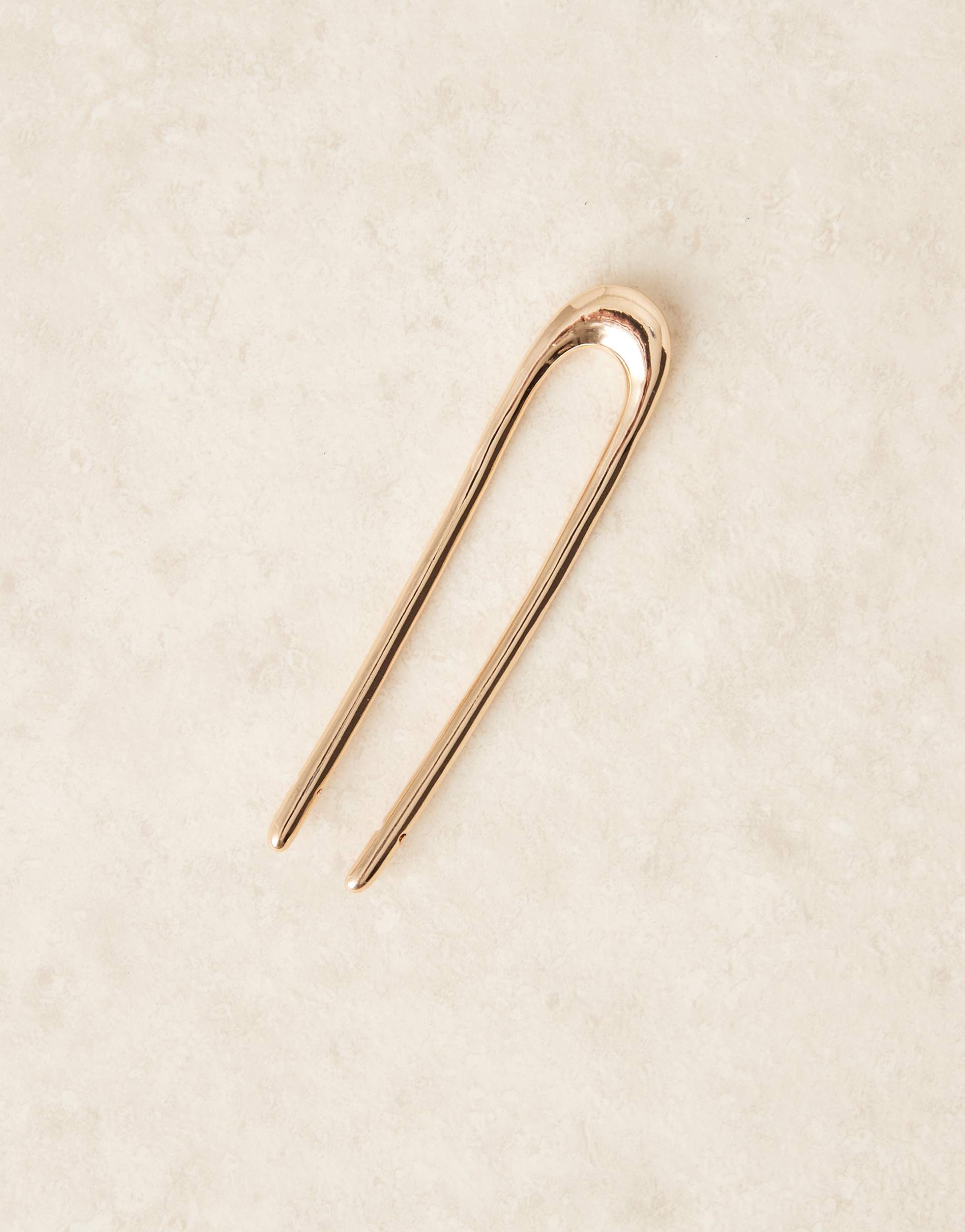 asos design french hair pin in gold tone