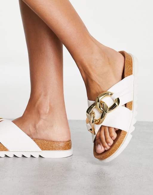 Asos white flat on sale sandals