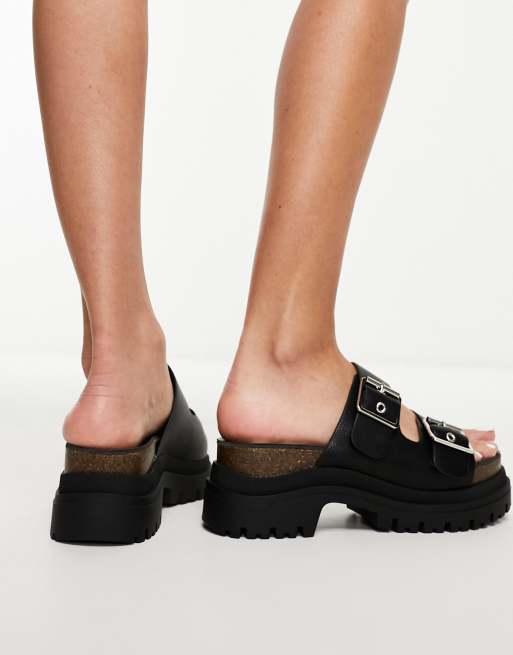 ASOS DESIGN - Fresno - Platte sandalen met dikke zool en hardware, 3 van 4