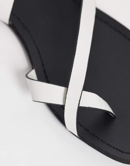 ASOS DESIGN - Friction - Hvide sandaler i ægte læder, 4 af 4