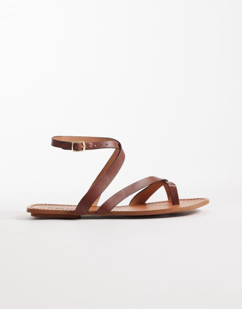 ASOS DESIGN - Friction - Sandales en cuir - Fauve - view 1