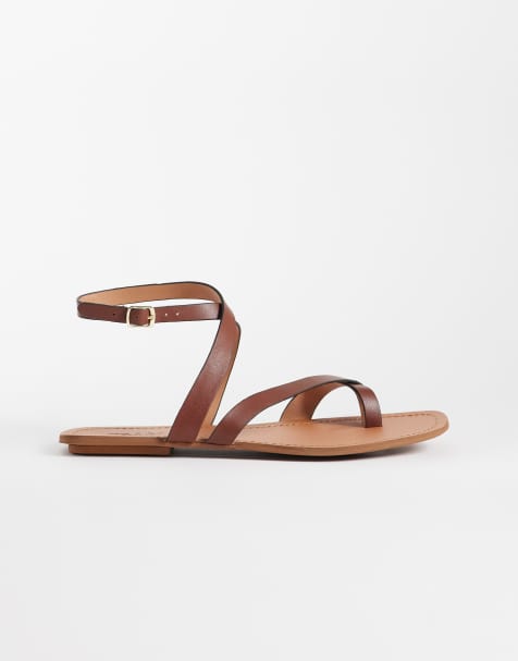 ASOS DESIGN - Friction - Sandalias color tostado de cuero - view 1