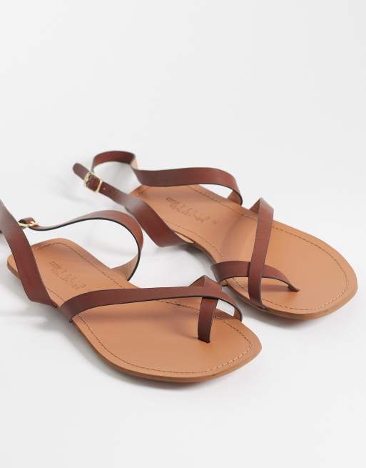 ASOS DESIGN - Friction - Sandalias color tostado de cuero, 2 de 4