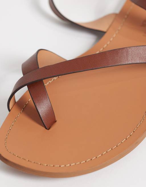 ASOS DESIGN - Friction - Sandalias color tostado de cuero, 4 de 4