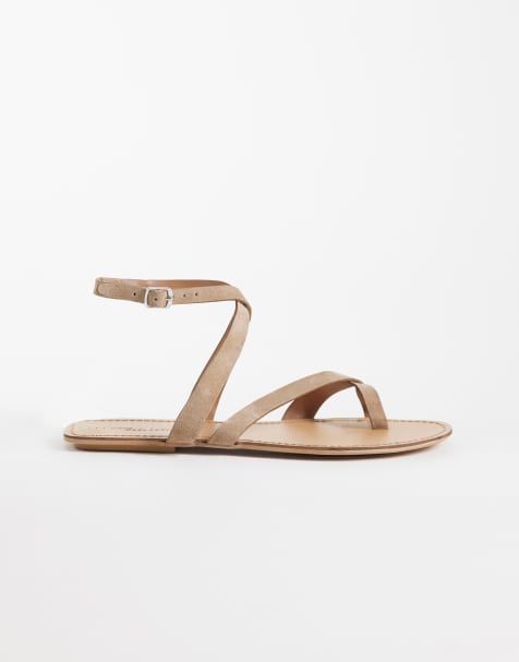 ASOS DESIGN – Friction – Szarobrązowe sandały z naturalnego zamszu - view 1