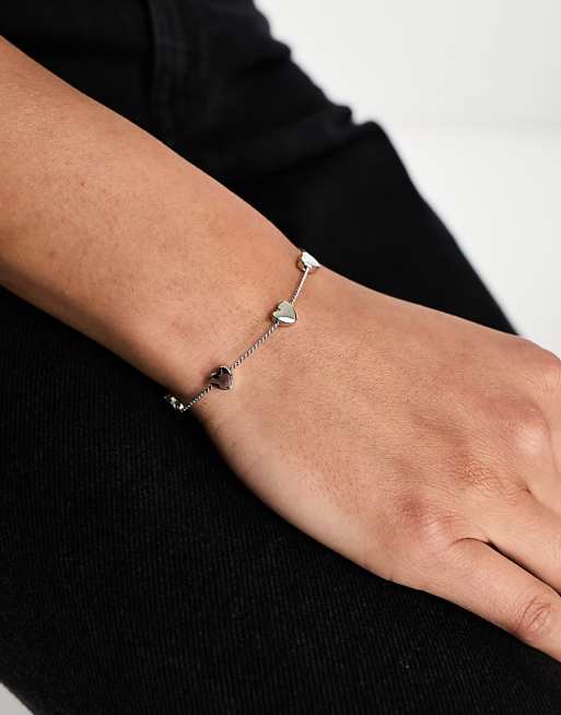 TWEED FRIENDSHIP BRACELET W/STAR STUDS STEEL BLUE TWEED FRIENDSHIP BRACELET W/STAR STUDS STEEL BLUE