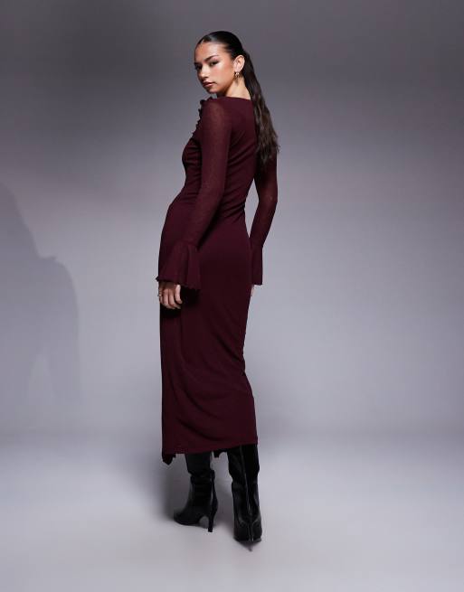 above the knee long sleeve dress Abstract Print Button Down Shirt Dress