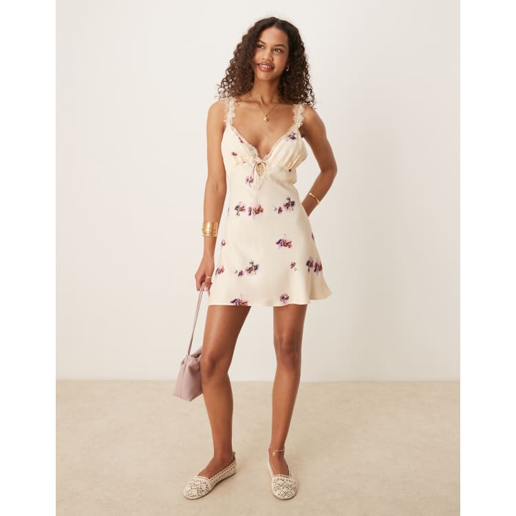 mini cami slip dress Miqool Women's Spaghetti Strap Basic Under Dress Full Slips Cami Mini Slip  Dress Soft Nightgowns