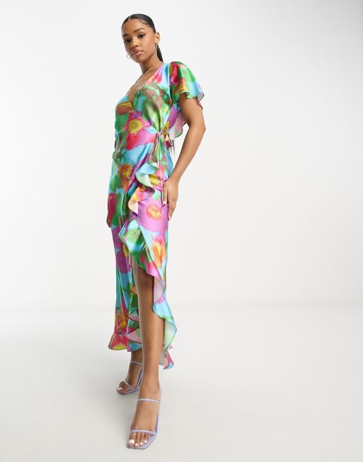 Bold floral dress hotsell