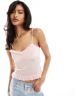 正規品 andmary Frill lacy tops pink AM1179 ANDMARY】Frill lacy tops