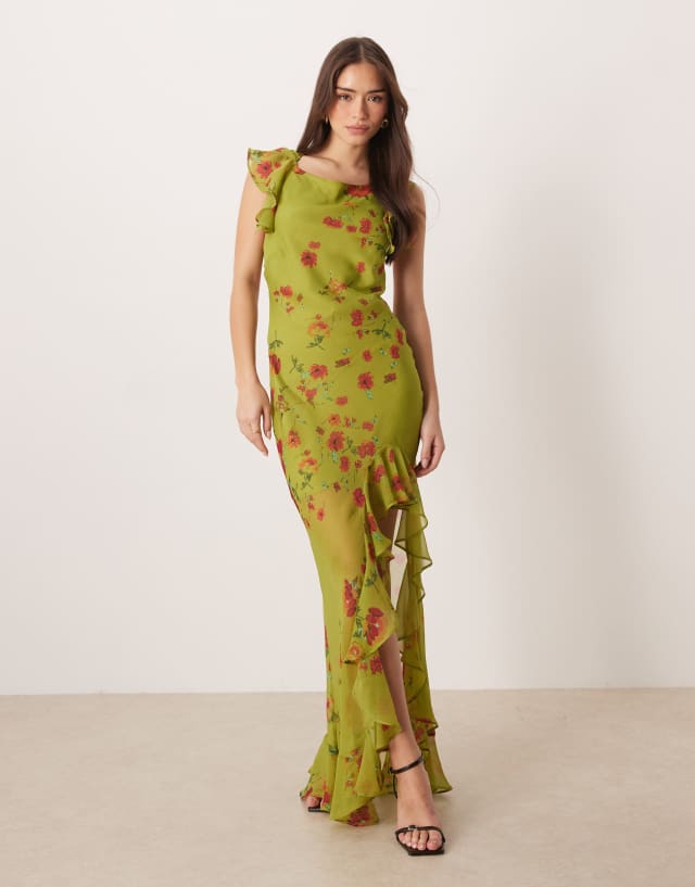 ASOS Design - Maxi Dress - Women - Nylon/Polyester - 14 US