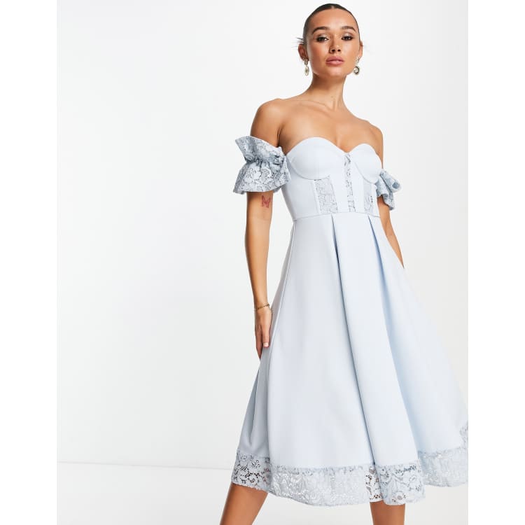 Asos blue prom dress sale