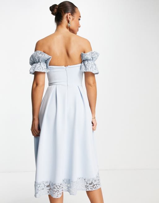 Asos blue sale prom dress