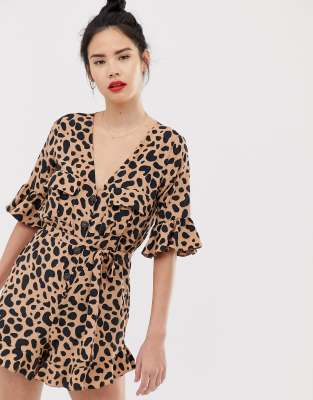 leopard print playsuit