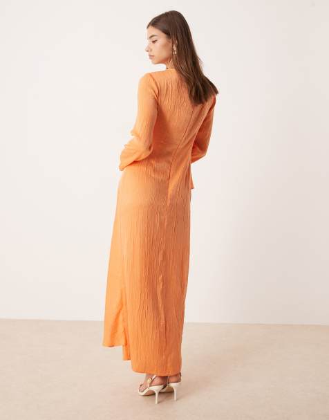 strapless open back dress Zoe Short Sleeve Shirt Dress-Burnt Orange