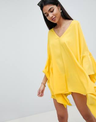 frill beach cover up