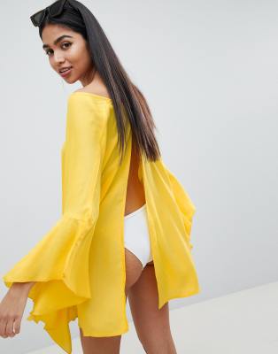 frill beach cover up