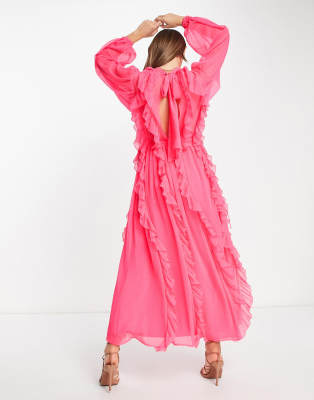 asos pink summer dress