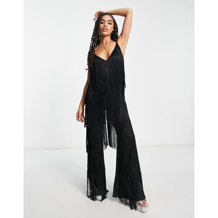 Kylie best sale fringe jumpsuit