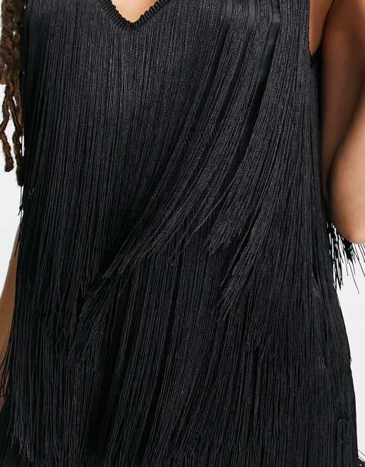 Tassel cheap jumpsuit black