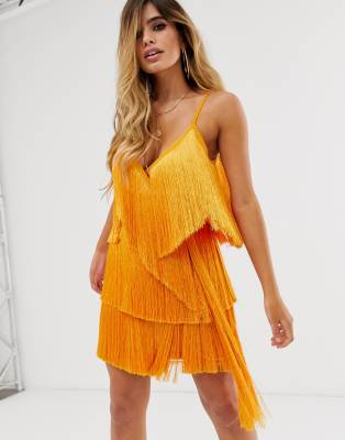 wrap fringe dress