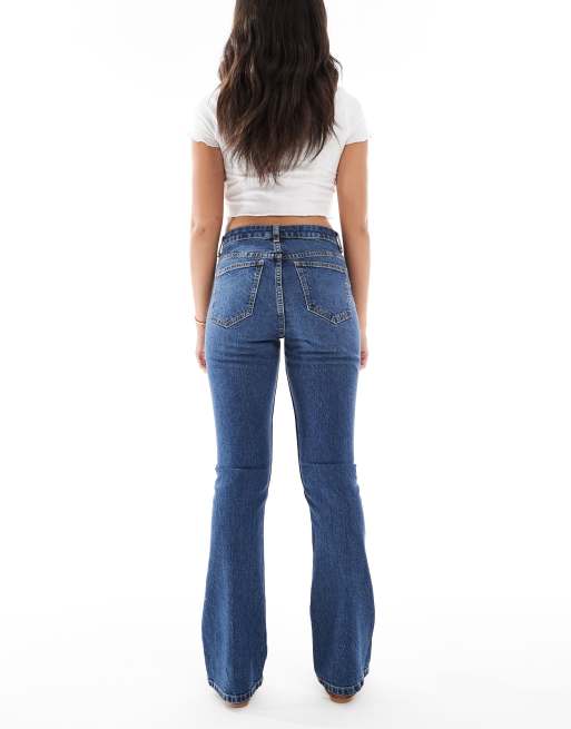 ASOS DESIGN front pocket flared jeans in vintage wash