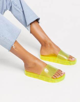 ASOS DESIGN - Frost - Ciabatte da piscina gialle | ASOS