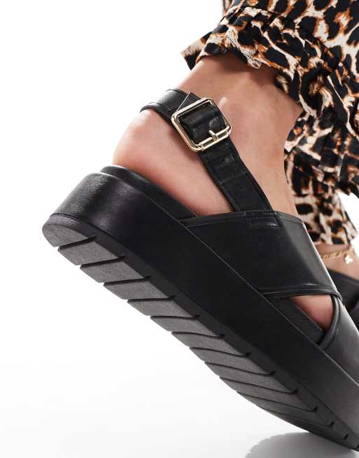 ASOS DESIGN - Frosty - Sandales larges chunky en deux parties - Noir, 2 de 4