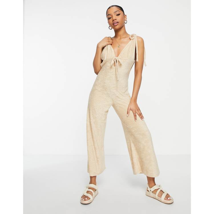 Asos beige jumpsuit online