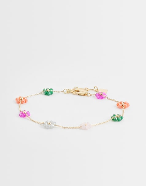 ASOS DESIGN Fußkettchen-Kette mit Perlen in Goldfarben - view 1