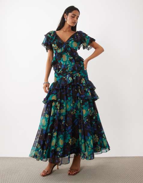 formal dresses uk asos Tiered & Tiered Occasion Dresses elegant formal black dress