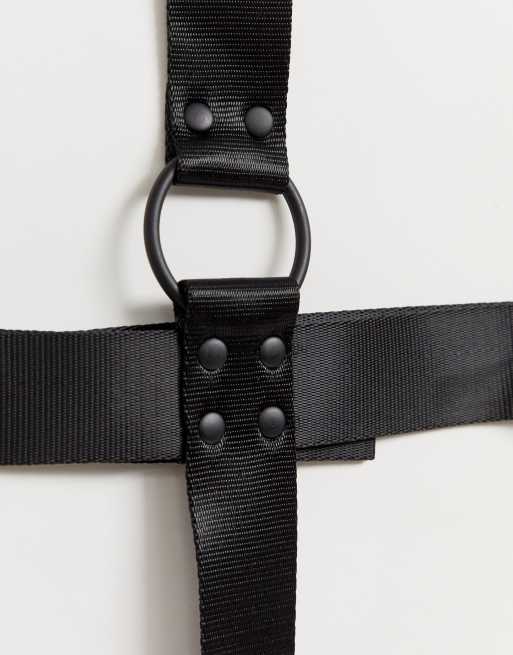 ASOS DESIGN full leg harness in black