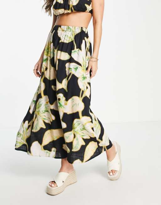 Tropical shop maxi skirt