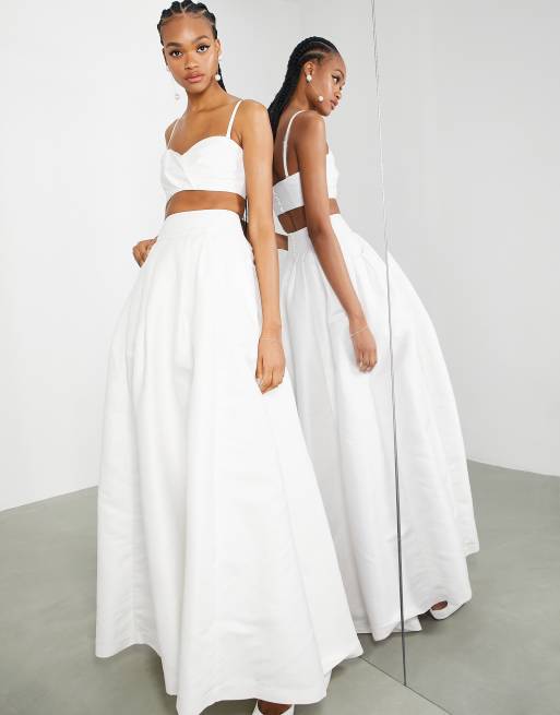 Top and skirt outlet set for wedding